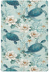 Pigsaly Crib Sheets Sea Turtles Flowers Baby Sheet for Standard Crib Mattress Boys