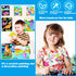 JUNQIU Scratch Art Paper Set for Kids, Dinosaurs Black Rainbow DIY Activity & Party Games, Gifts for Ages 3-8