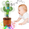 Talking Cactus Mimicking Toy, Plush Toy that Repeats What You Say, Singing and Dancing Gift for Kids