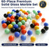 60PCS Set, 5/8Inch, 6 POPLAY Glass Marbles for Marble Board Game Chinese Checkers Board Game, Colors