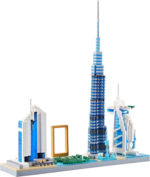 Architecture Dubai Skyline Collectible Model Building Kit Micro Blocks Sets for Adults