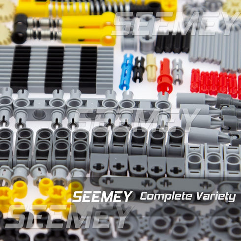 844Pcs Technical Parts Set - Pins-Gears-Axles Compatible with Main Brands, Latest Differentials for Tank Track Car