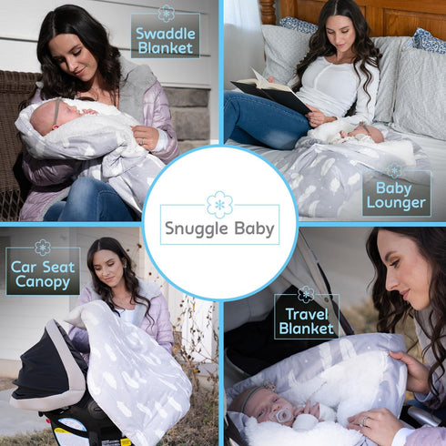 The Swaddle Blanket - White Dots Sleep Sack for Baby Boy & Girl (0-3 Months)