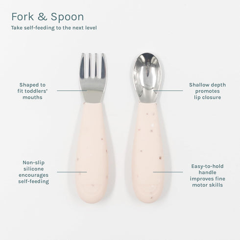 Set Set Yeah Baby Goods Silicone Dinnerware Dishwasher Safe Toddler Plate and Bowl w/Spoon, Fork & Mug (Terracotta)