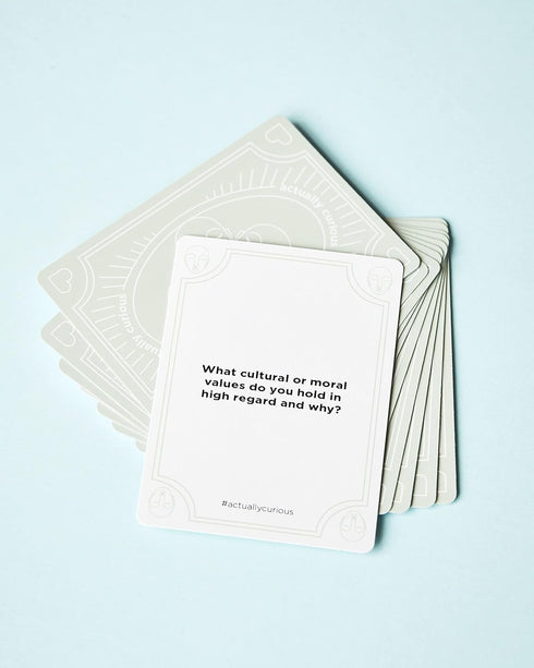 The Original Curiosity Edition - 52 Deep Conversation Cards for Team Building Games, Family Game Night, Couples