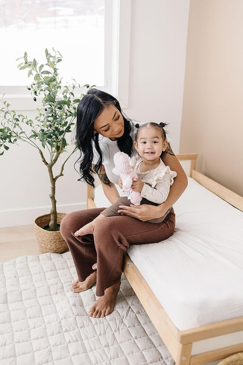 Soft Baby Doll - Cuddly and Soft - Perfect First Doll for Infants and Toddlers - Cute Pink and White Outfit - Nontoxic