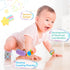 Baby Rattle Set with Cotton Socks and Wrist Strap, Infant Sensory Toys for 0-12 Months, Gifts for Boys and Girls