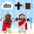 13.4" Yelakey Jesus Plush Doll with Jointed Skeleton Jesus Plushie Poseable Jesus with Removable Accessories Easter