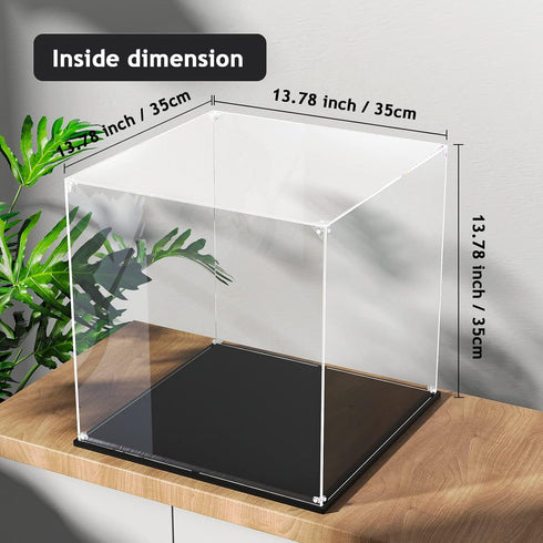 Clear Acrylic Display Case for Collectibles, Self Assemble Box for Action Figures and Toys (14x14x14 inch)