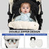 amo nenes 35.4"*20.5"(Pure Universal Footmuff for Stroller, Baby Bunting Bags, Winter Windproof Warm Pram Footmuffs