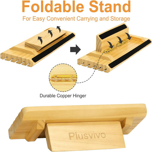 Card Holders for Playing Cards Set of 4 - Adjustable Stand for Seniors, Adults, Kids, 5 Slots for Up to 110 Cards