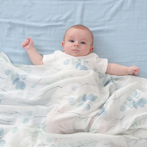 47 47 inches, 2 Pack, Insular Muslin Swaddle Blanket, Baby Swaddle Wrap for Boys and Girls, Receiving Blanket Large x
