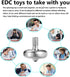 10 Premium Precious Titanium Spinning Top, Spin Long Time Exceed Minutes, Perfect Balance, Well Made Metal Kinetic Desk