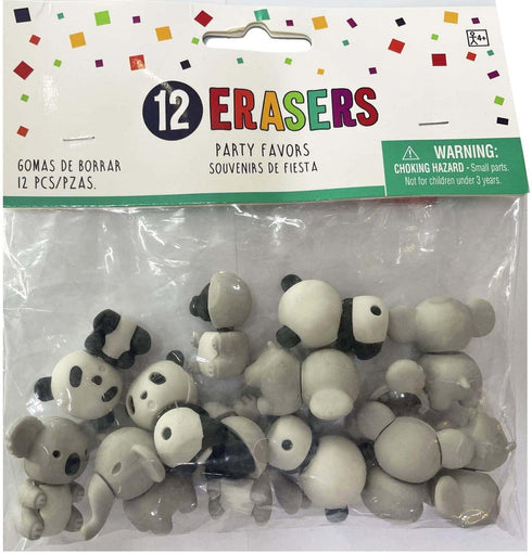 Jungle Animal Eraser Party Favor, Assorted Design, Pack of 12, 6" x 5.1"