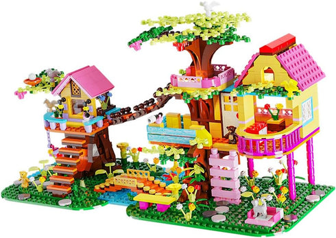 Set,958pcs 10 11 12 14 RAVAYO Creative Tree Building Block Mini Brick Toy for Kids Girls Age