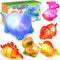 Baby Bath Toys for Toddlers 1-5, 6 Packs Light Up Floating Dinosaur Toys for Kids, Sensory Bathtub Games
