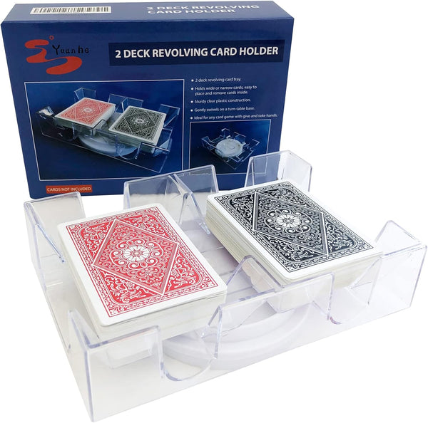 Yuanhe 2 Deck Rotating-Revolving Playing Card Tray - Card Holder