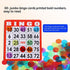 GSE Complete Bingo Game Set - 50 Bingo Cards, 500 Colorful Chips & Calling Cards for Parties and Game Night