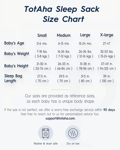 TotAha Baby Sleep Sack 0-6 Month TOG 1.0, Premium Soft Wearable Blanket Baby Sleeping Bag with Safe Zipper