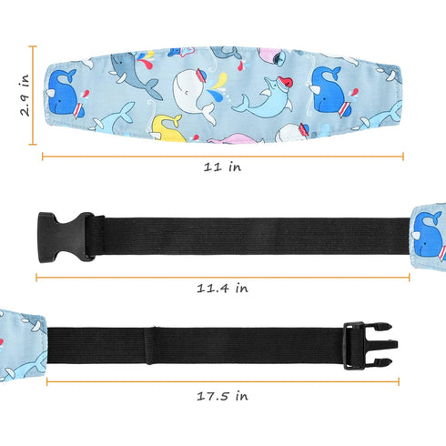 Baby Carseat Head Support, Car Seat Straps Pillow Support, Stroller Neck Relief Strap Headrest for Toddler Infants