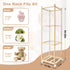 BENCHRY Bedroom-54.3 Inch Stuffed Animal Storage, Wood Stuffed Animal Zoo Storage with Brake Wheels, Space Save Toy