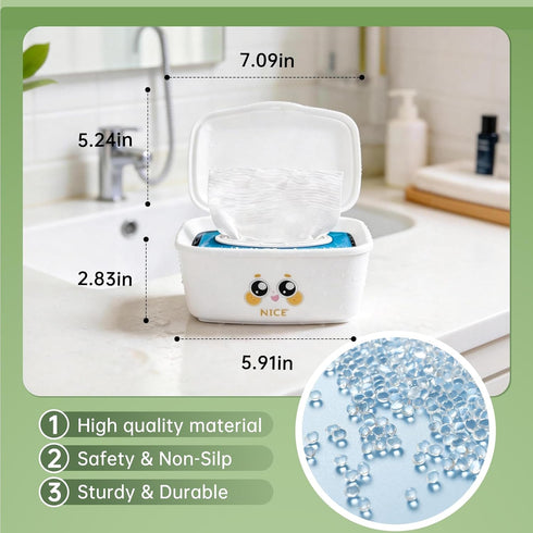 Runhike Wipes Dispenser Compatible with Cottonelle Flushable Wipes, Refillable Wet Wipes Container, Small Plastic