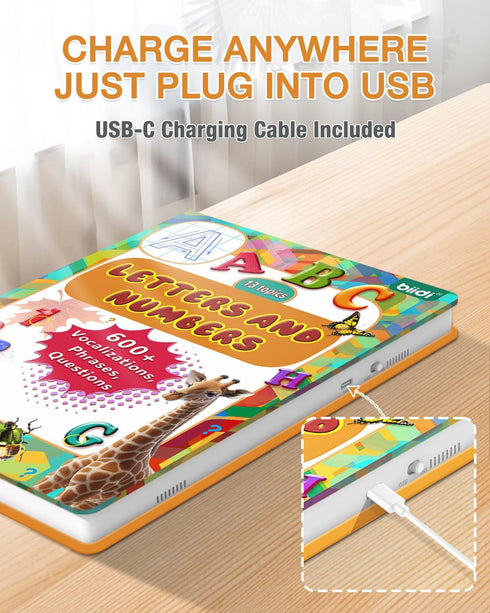 3-5,Preschool 3 4 5 6 Toy,600+ English Interactive Sound Book for Kid,Alphabet & Number Talking Book for Toddlers Age