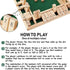 (2-4 4 8 12 Inch Ropoda Wooden Shut The Box Game Players) - Large Sided Board, Dice, Rules - Amusing Addition Game