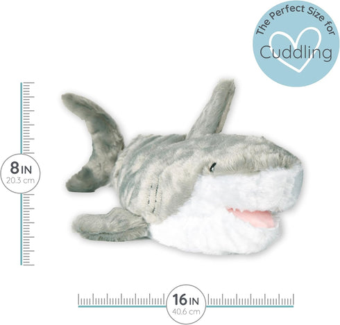 Cozy Samuel Shark - Microwavable & Weighted Plush Stuffed Animal - Heated Plushie for Warmth - Cute, Soft, Toy