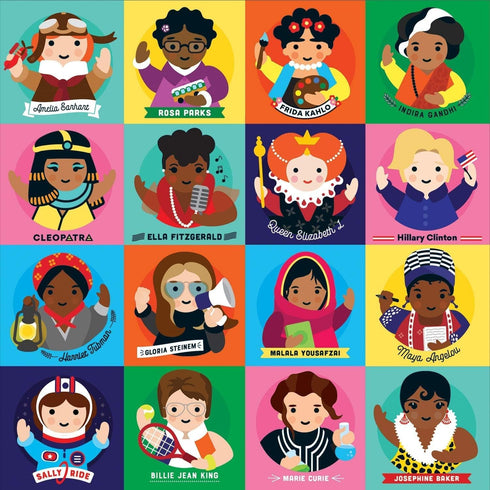 Mudpuppy Little Feminist 500 Piece Jigsaw Puzzle for Kids and Adults, Feminist Puzzle Celebrates Women Who Have Made an Impact with Colorful Illustrated Portraits, Great Gift for Feminists