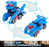 Transforming Dinosaur LED Car Toy, 2 in 1 Automatic Dino Transformer, Kids Ages 3-12, Blue, with Lamps