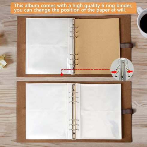 sucarlon Album 4x6 200 Albums 30 Album AlbumFlower Photo Photos, Genuine Leather Photo with Writing Space with Writing