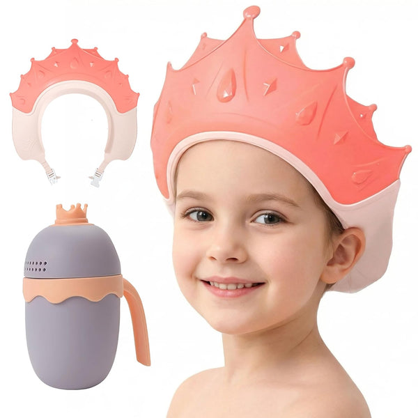 MOSIERRY Baby Shower Cap with Bath Rinse Cup, Baby Toddler Hair Washing Shield,