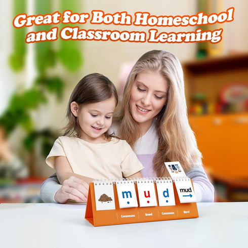 CVC Word Games, Phonics Flash Cards for Preschool Kindergarten, Learn to Read, Educational Toy for Speech Therapy