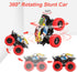 M SANMERSEN Car Toys for Toddlers 1-3 - 2 Pack Monster Truck Toys with 360° Rotating Stunt Cars for Boys Girls Birthday