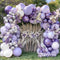 Pastel Purple White Balloon Arch Double Stuffed, Light Lavender Pearl Balloon Garland