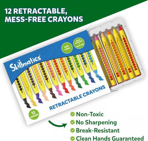 160+ 12 50 3, 4, 5, 6 Skillmatics Color & Learn Activity Book Learn Animals, Retractable Mess-Free Crayons & Pages