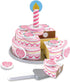 Melissa & Doug Triple-Layer Party Cake Wooden Play Food Set - Birthday