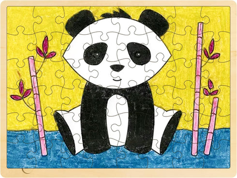 48 Piece Blank Puzzle with Puzzle Tray to Draw on, Each Piece is Unique, Custom Puzzle 14.2x10.6 Inches for Crafts & DIY, Make Your Own Wooden Jigsaw Puzzles