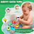 JoiTale 6 Pack 1 2 3 Baby Bath Toys, Light Up Cars Bath Toys, No Hole No Mould Bathtub Toy for Year Olds, Flashing LED