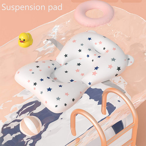 LEXIW Collapsible Baby Bathtub with Bath Pad Large Baby Bathtub Portable Bathtub with Drain Hole Folding Bathtub