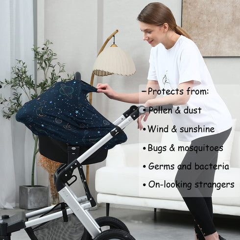 Dudeeghes Car Seat Covers for Babies Multi-use Breastfeeding Cover Carseat Canopy Cover, Infant Stroller Covers