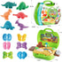 Sets 37 Dinosaur Color Dough Toys, Pieces Dino Theme Color Dough Tools Accessories with Volcano and Fossils for Boys