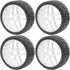 ShareGoo OD 4.09" Rubber 1/8 RC Buggy Tires and 17mm Hex Wheels Rim Compatible with Arrma Typhon Kyosho Losi VRX Redcat