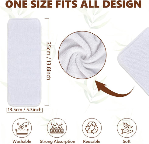 6 Pack 6 Inserts,1 TDIAPERS Cloth Diapers Reusable Washable Pocket Diapers Cover One Size Adjustable for Baby Snaps