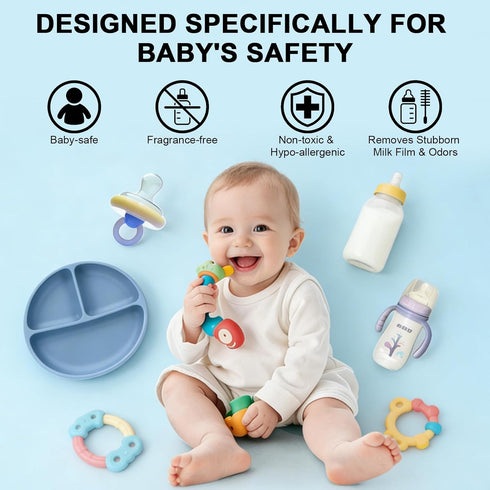 YUERO (180Pcs) Professional Deep Cleaning Detergent Tablets for All Baby Bottle Washers, Washer Tablets for Bottle