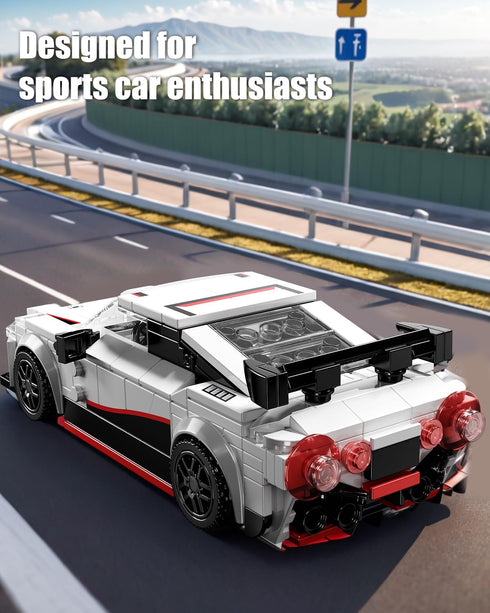 TYCOLE Set 6+ (317PCS) Super Sports Car Building Block with Display Case, Speed Race Cars Building Toys, Collectible