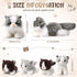 5 17.75 Inches Mommy 4 Set HyDren Pcs Realistic Ragdoll Cat Stuffed Animal, Large Ragdoll Cat Plush with Cute Babies