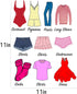 Dresser Clothing Decal Girl Dresser Labels for Bedroom Decor Drawer Organizing Stickers
