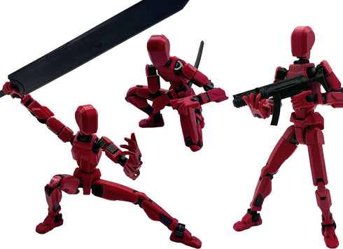 3D Printed Assembly Completed Dummy20 Action Figure, 8.1-inch Full Body Mechanical Movable Toy, Creative Desk